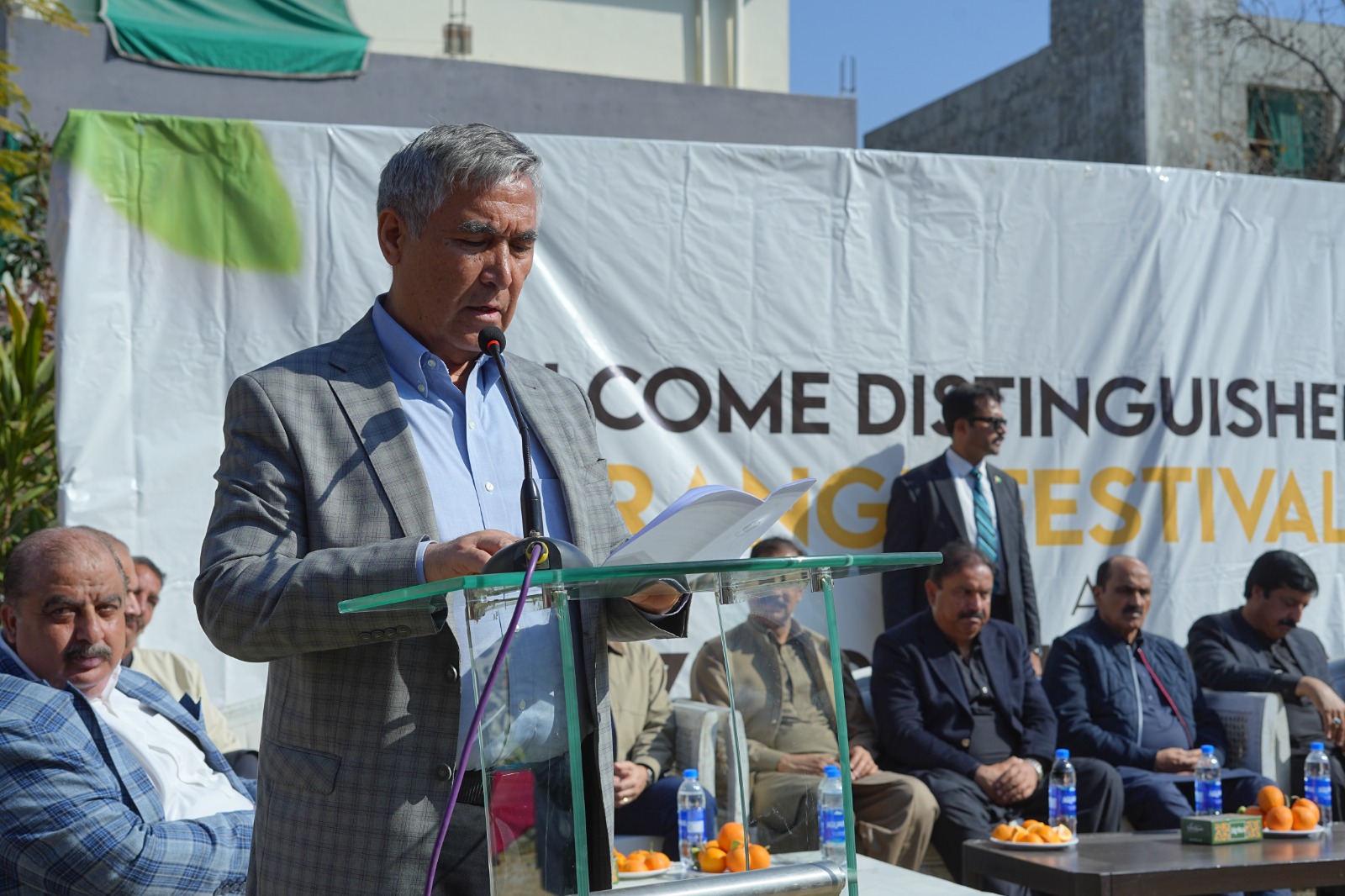 Ambassador of Turkmenistan, talking to the media
