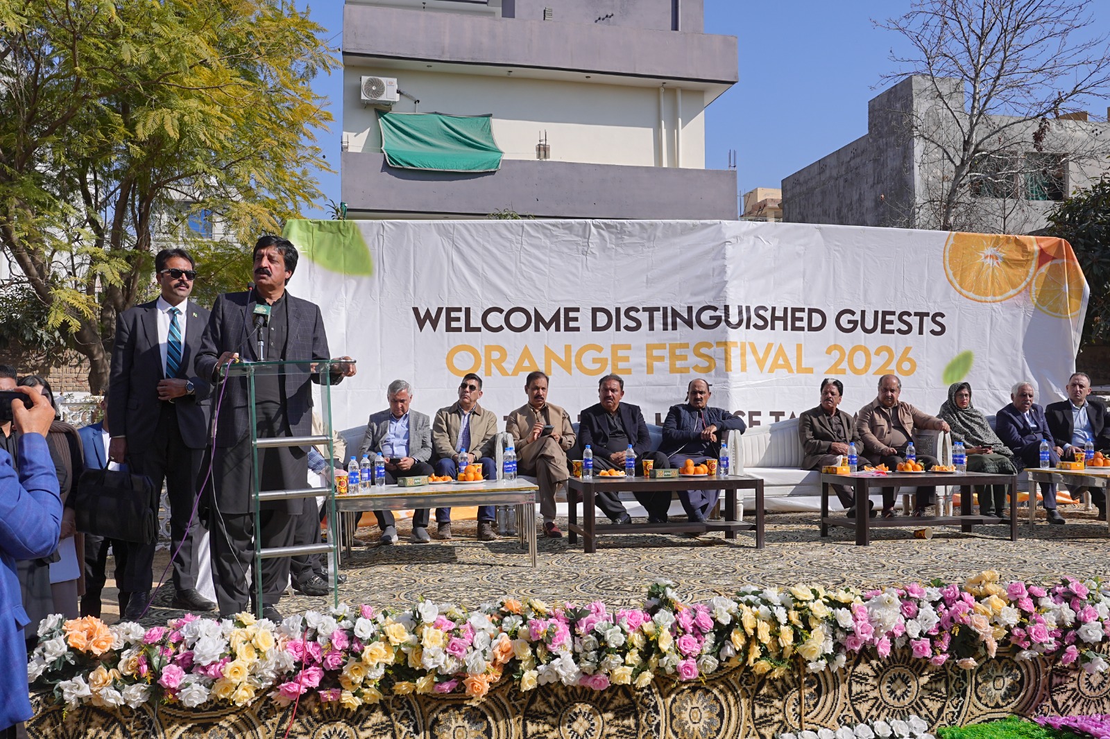 Governer Punjab, talking to the media